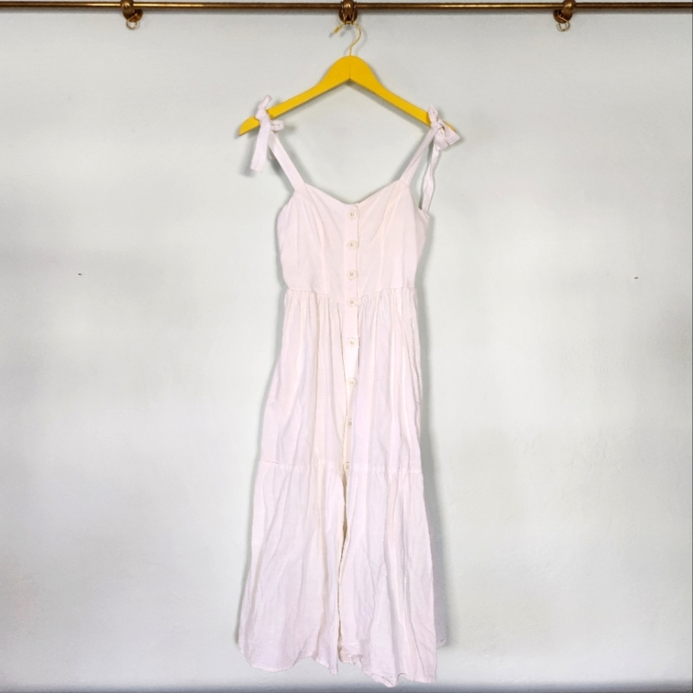 Urban Outfitters White Button-Down Sundress size XS